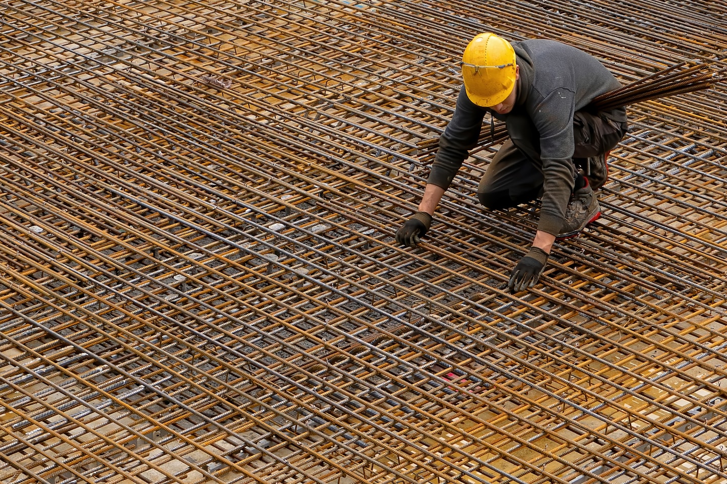 Steel man at work